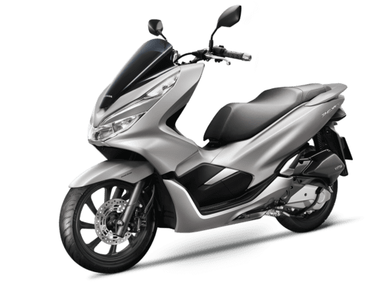 Mẫu Honda PCX màu bạc mờ đen