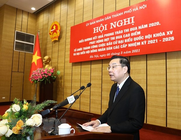 Bau cu Quoc hoi va HDND: Ha Noi phat dong dot thi dua cao diem hinh anh 1