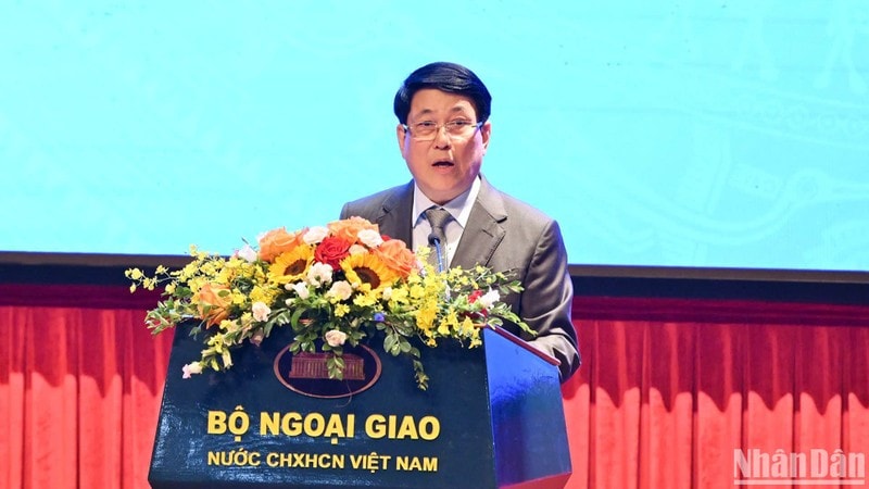 Chủ tịch nước Lương Cường phát biểu chỉ đạo tại hội thảo. (Ảnh: Thủy Nguyên)