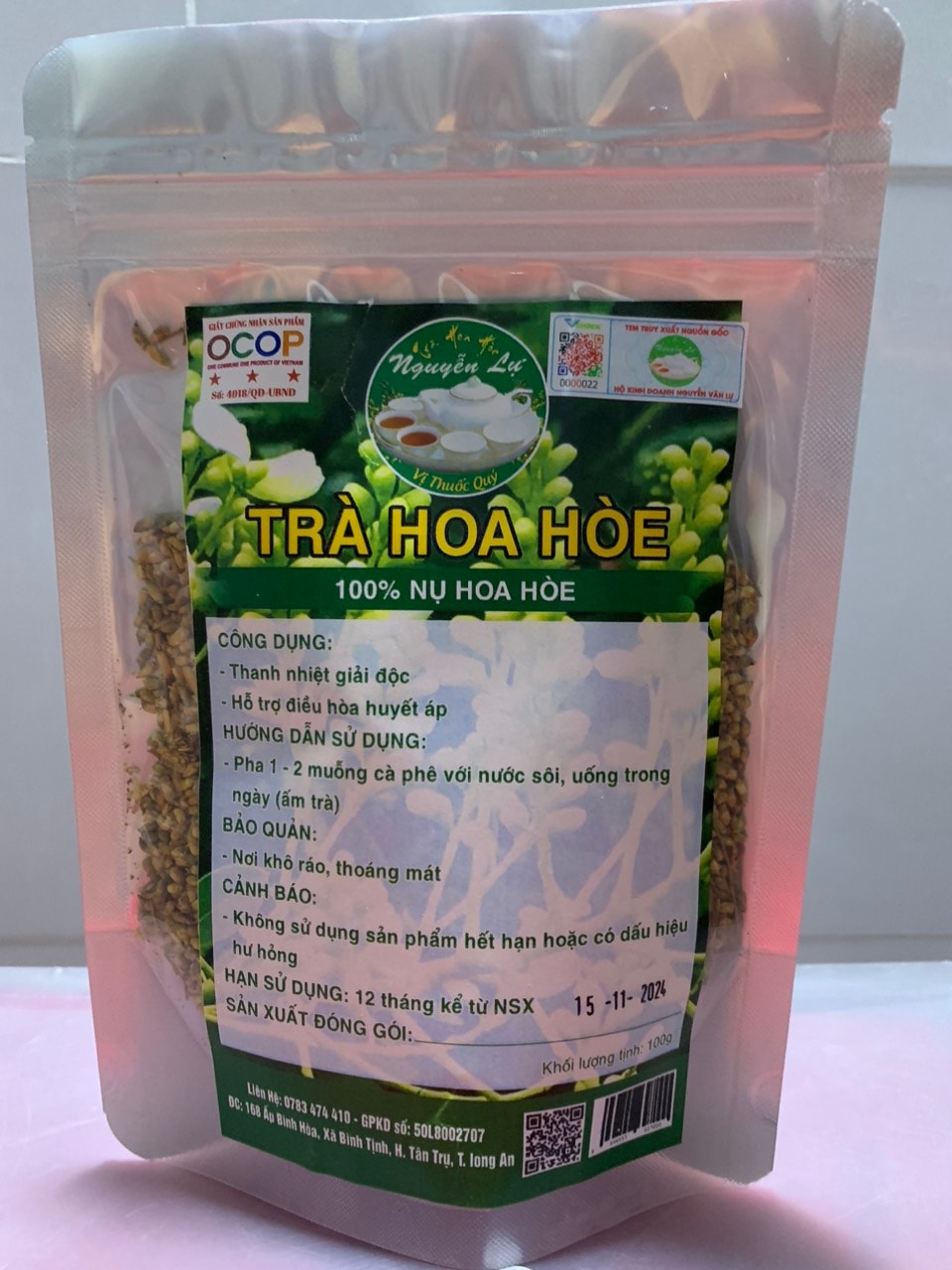 Sản phẩm Trà hoa hòe Nguyễn Lự được cấp giấy chứng nhận OCOP 3 sao