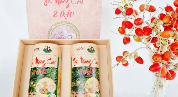 Sản phẩm trà mãng cầu xiêm 2 Đậu với thiết kế bao bì mới, mã QR truy xuất nguồn gốc và đóng hộp sang trọng (1)