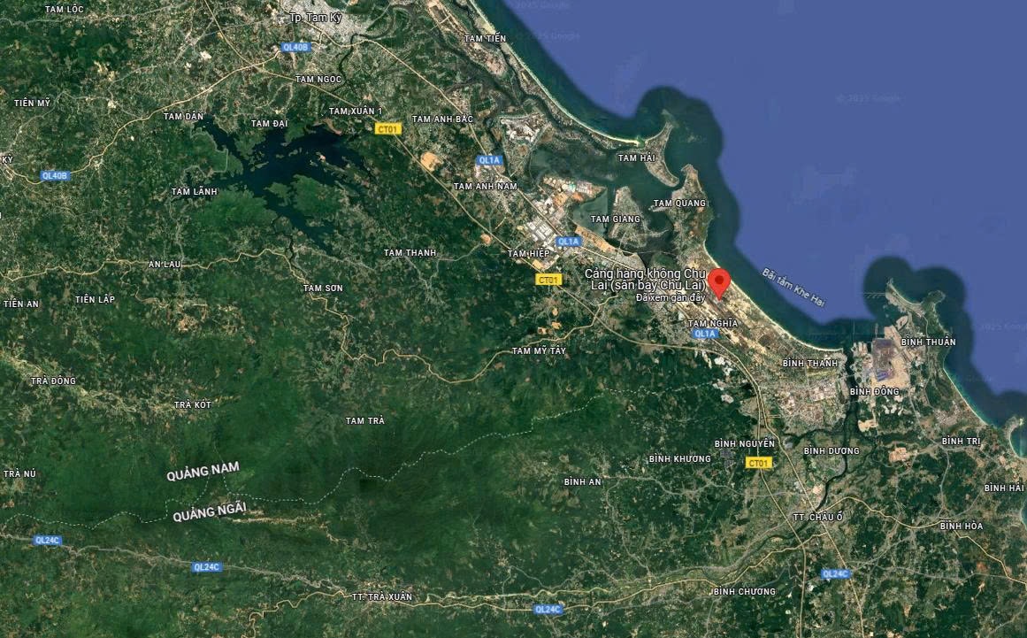 Bản đồ khu vực sân bay Chu Lai