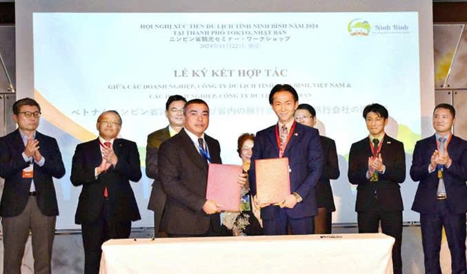 Ký kết biên bản ghi nhớ hợp tác giữa Công ty Cổ phần Dịch vụ du lịch Cúc Phương với các công ty du lịch của Nhật Bản