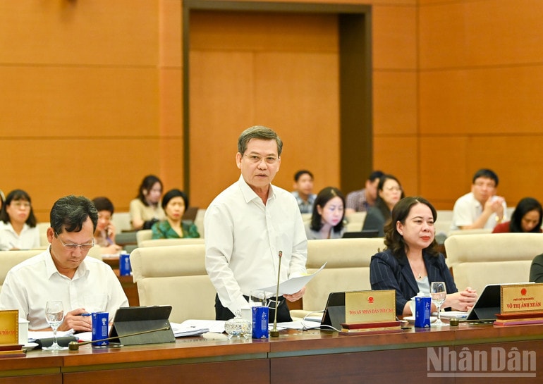 Chánh án Tòa án nhân dân tối cao Lê Minh Trí. (Ảnh: DUY LINH) ndo_br_chanh-an-le-minh-tri.jpg