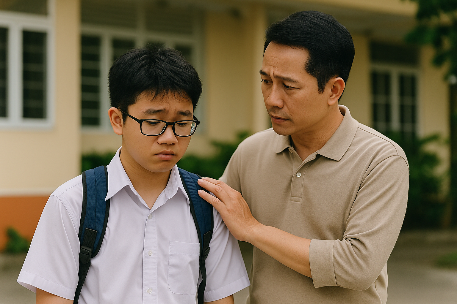 Dù không ngồi trong phòng thi nhưng chính phụ huynh mới là người đang chịu một bài kiểm tra căng thẳng