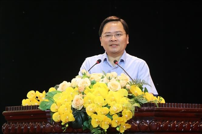 Bí thư Tỉnh ủy Bắc Ninh Nguyễn Anh Tuấn phát biểu tại Hội nghị