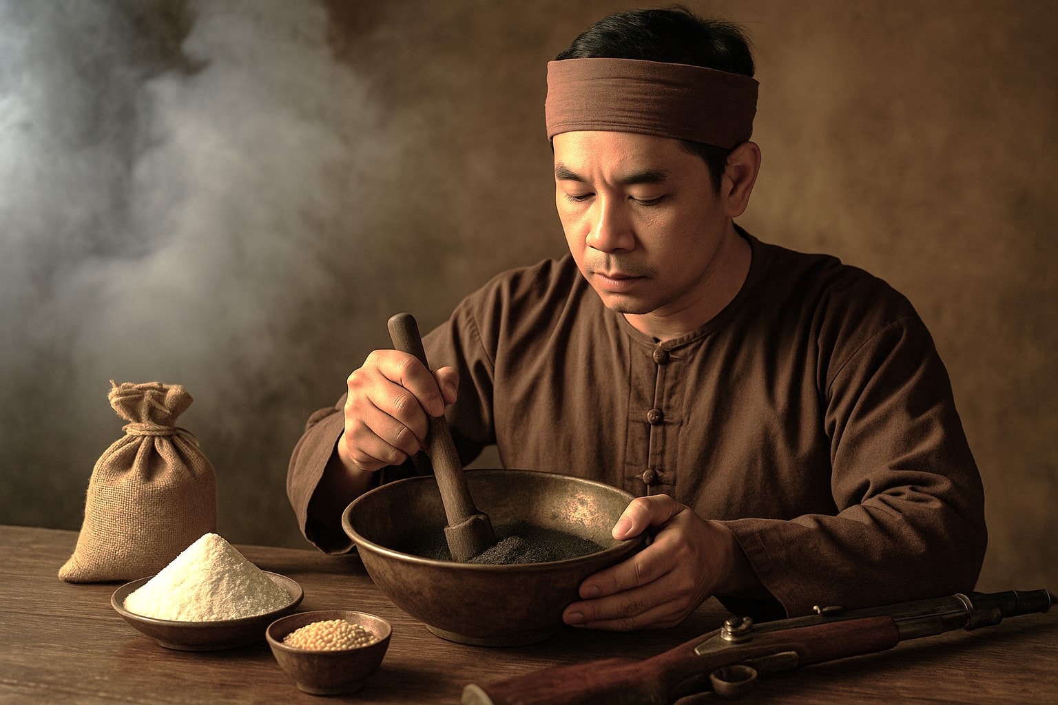 Từ một hỗn hợp được tạo ra với khát vọng trường sinh, thuốc súng đã trở thành thứ vũ khí định hình nên nhiều đế chế