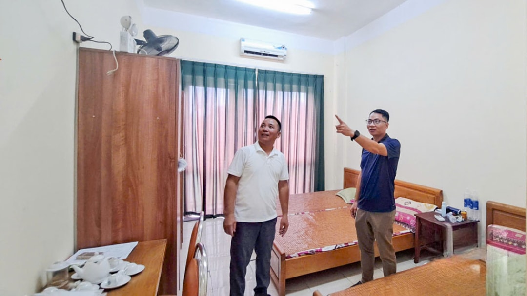 Phòng ở khu ký túc xá Hội Nông dân tỉnh có đầy đủ tiện nghi