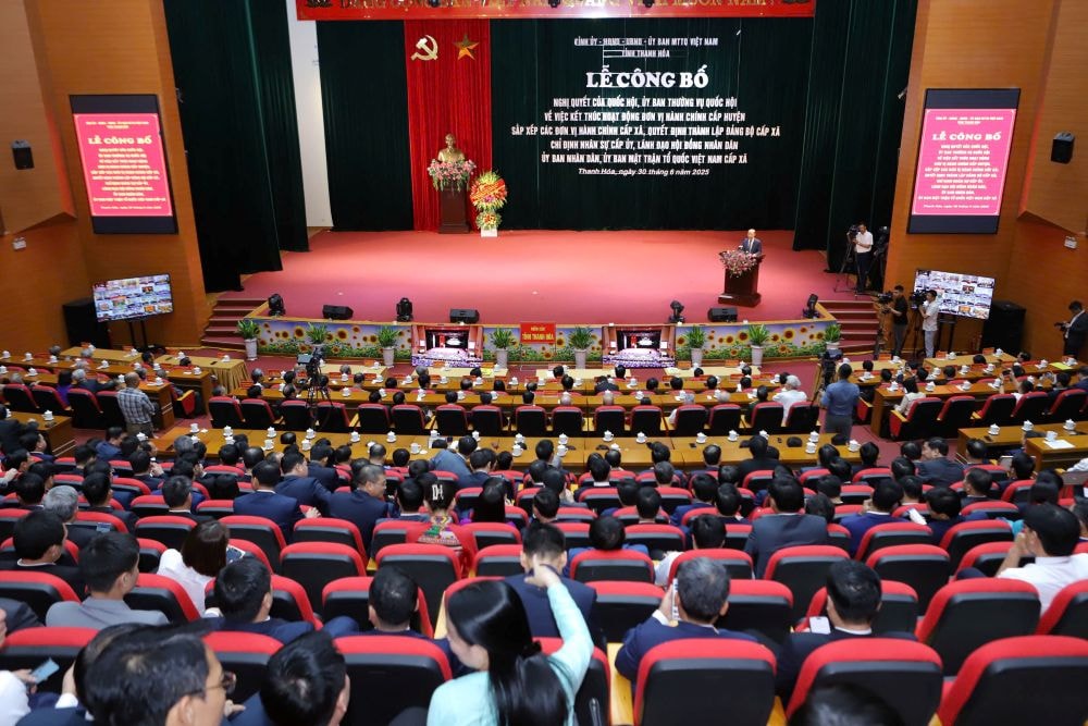 Tỉnh Thanh Hóa tổ chức Lễ công bố về sáp nhập đơn vị hành chính mới