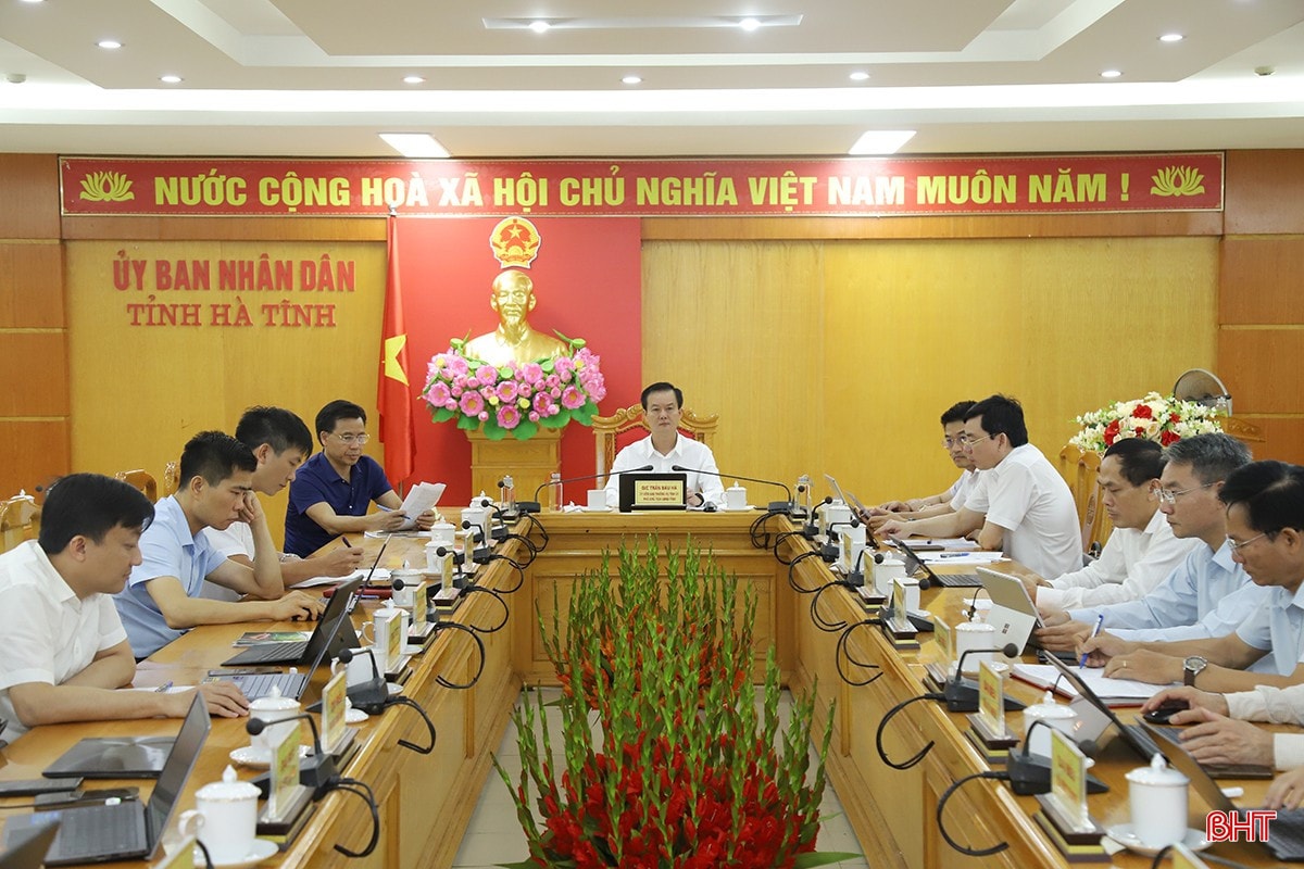 Phó Chủ tịch UBND tỉnh Trần Báu Hà chủ trì điểm cầu Hà Tĩnh
