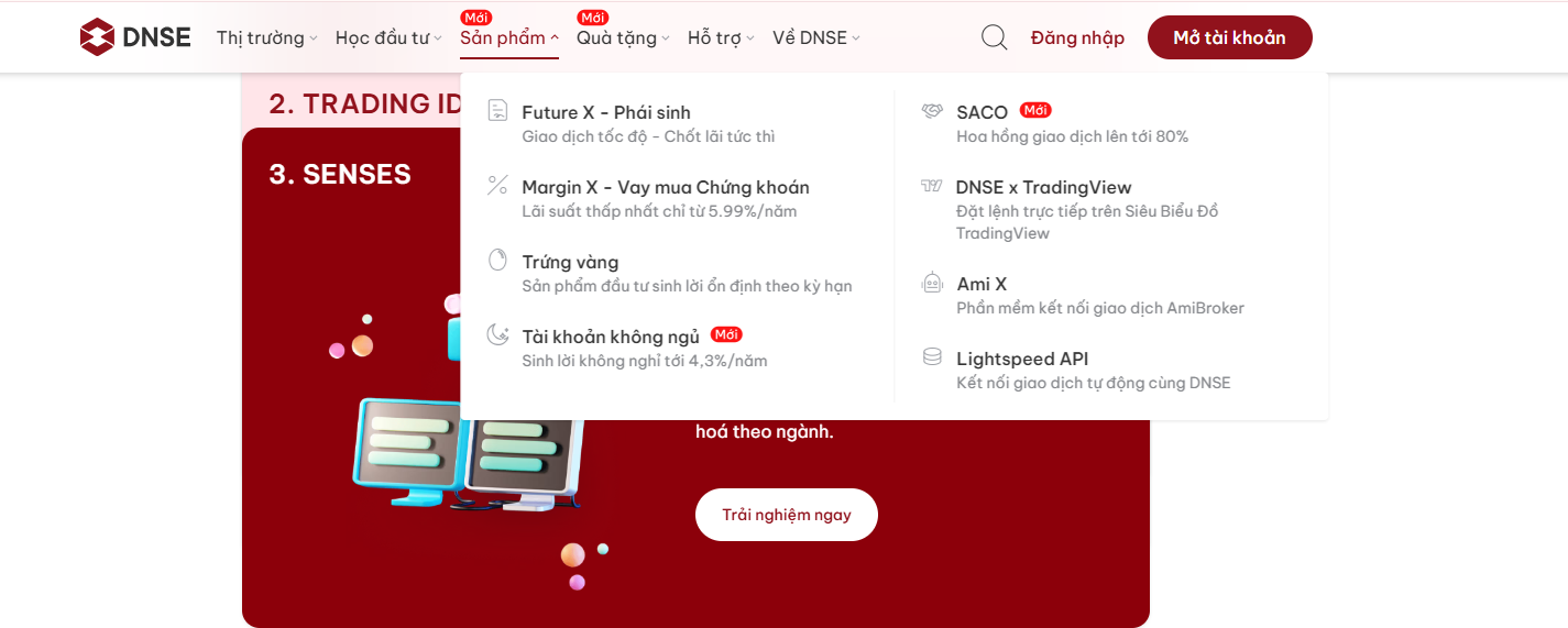 Sản phẩm của DNSE