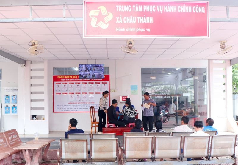 Trung tâm Phục vụ hành chính công xã Châu Thành hướng đến sự hài lòng của người dân