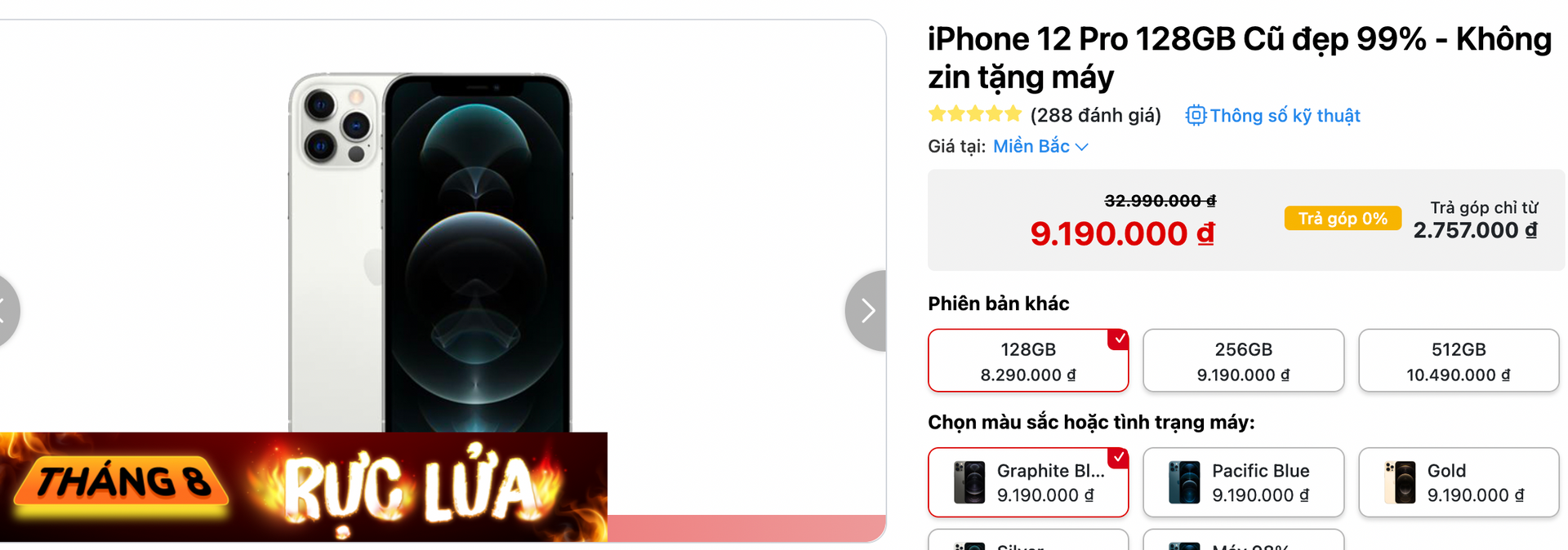 iphone 12 pro cũ đẹp giá