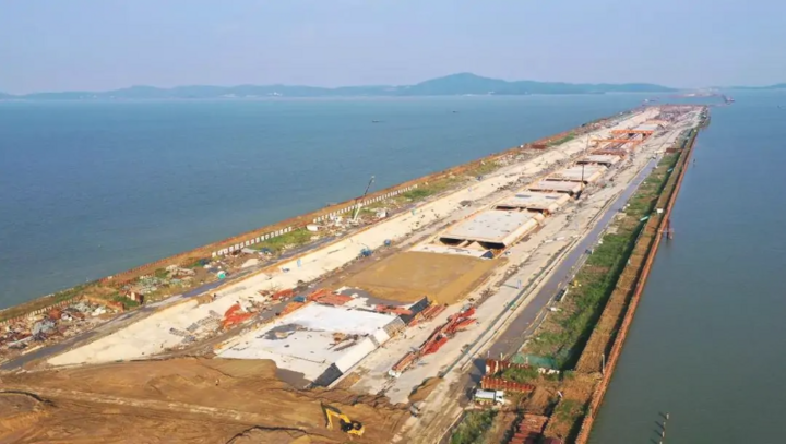 Đường hầm Thái Hồ lúc còn đang xây dựng