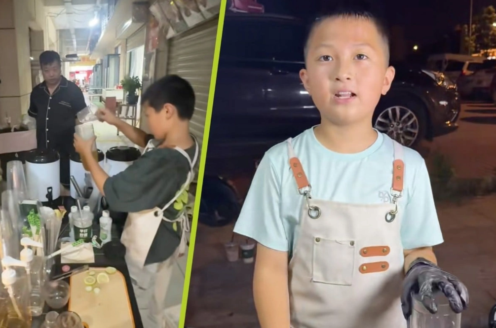 Cậu bé Nuomi đang gây sốt trên mạng xã hội Trung Quốc (Ảnh SCMP)