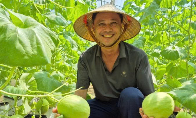 Ông Công tại vườn dưa