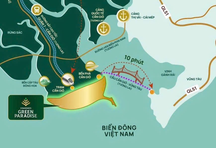 Vingroup vừa đề xuất UBND TP.HCM về việc nghiên cứu làm cầu vượt biển Cần Giờ - Vũng Tàu
