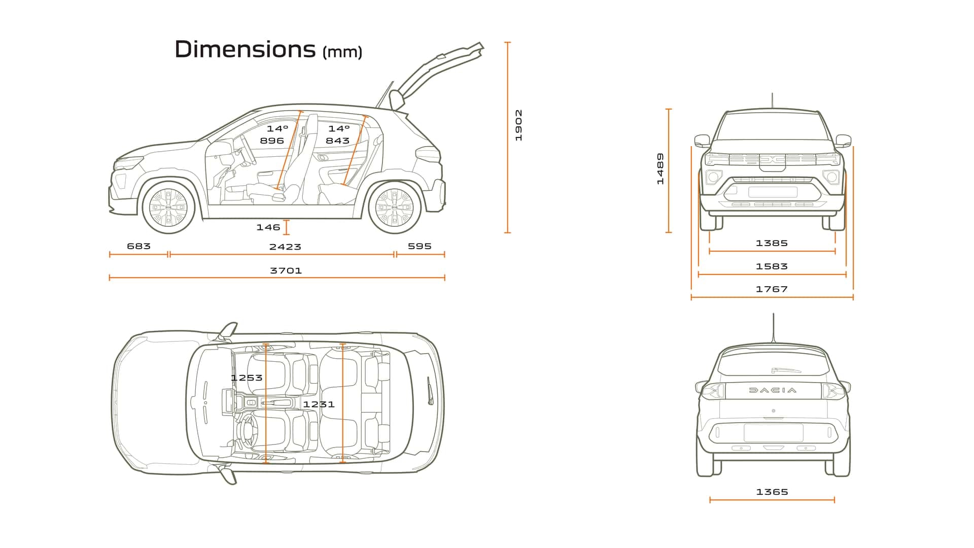 Thiết kế Dacia Spring 2026