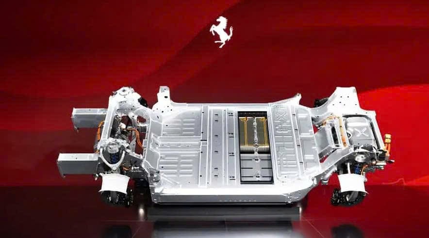 Khung gầm bên dưới Ferrari Elettrica