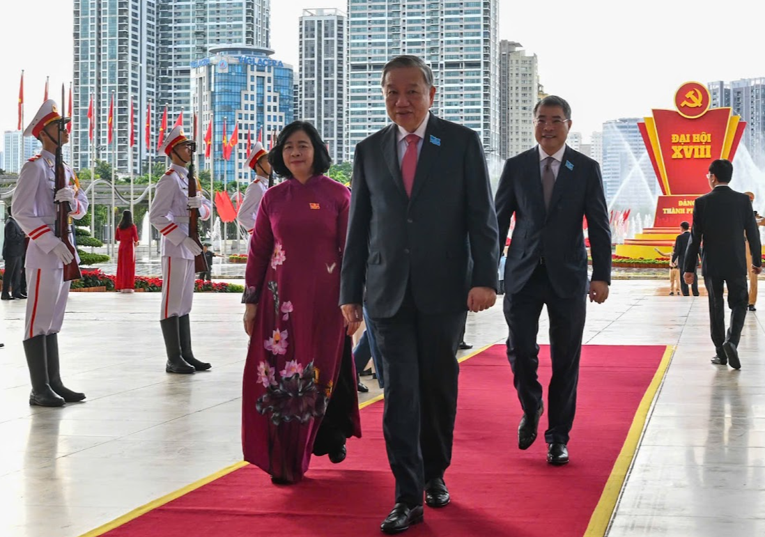Tổng Bí thư Tô Lâm dự Đại hội Đại biểu Đảng bộ TP. Hà Nội lần thứ XVIII- Ảnh 1.