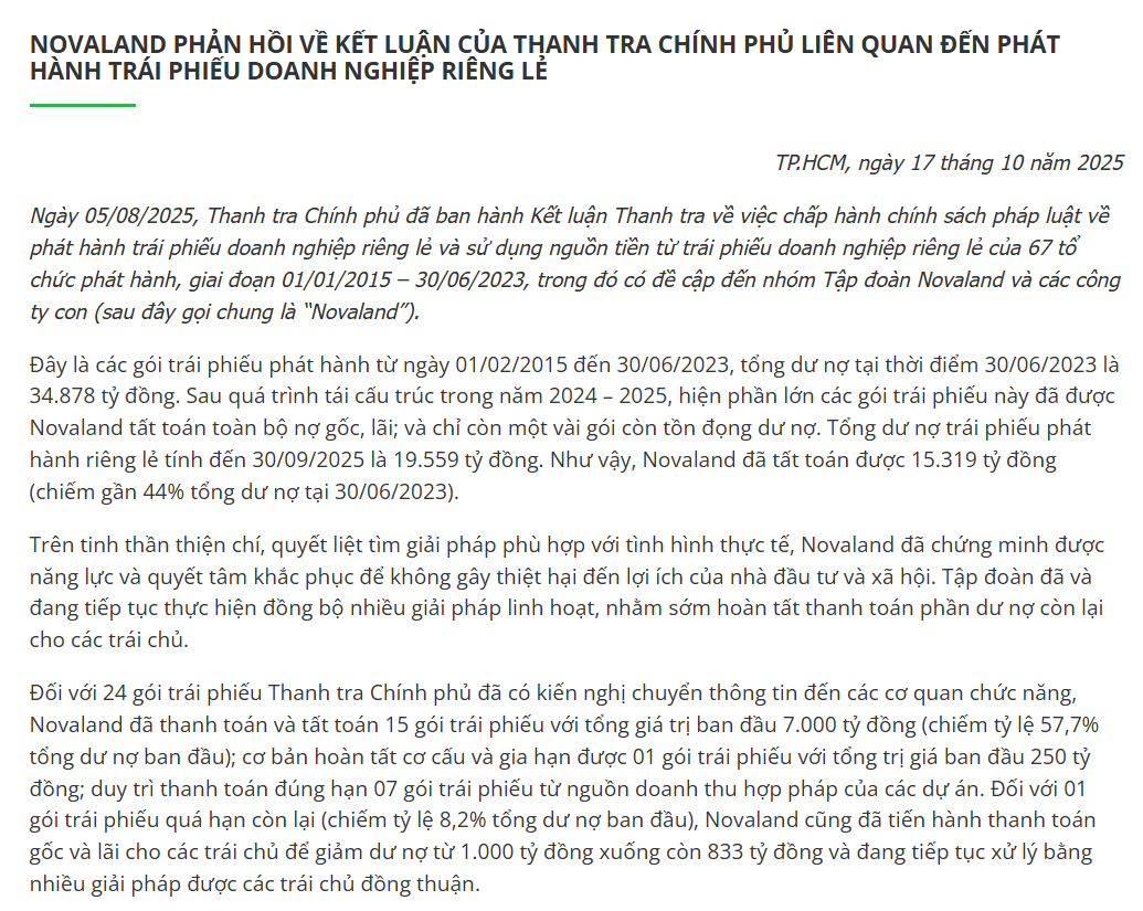 NVL lên tiếng