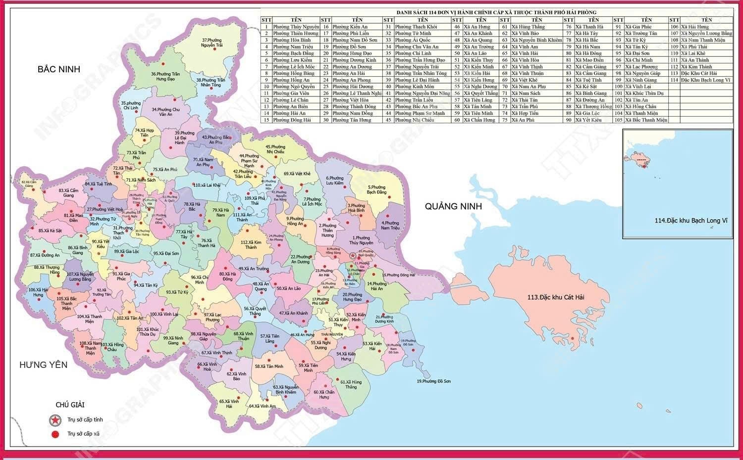 Bản đồ TP. Hải Phòng sau sáp nhập