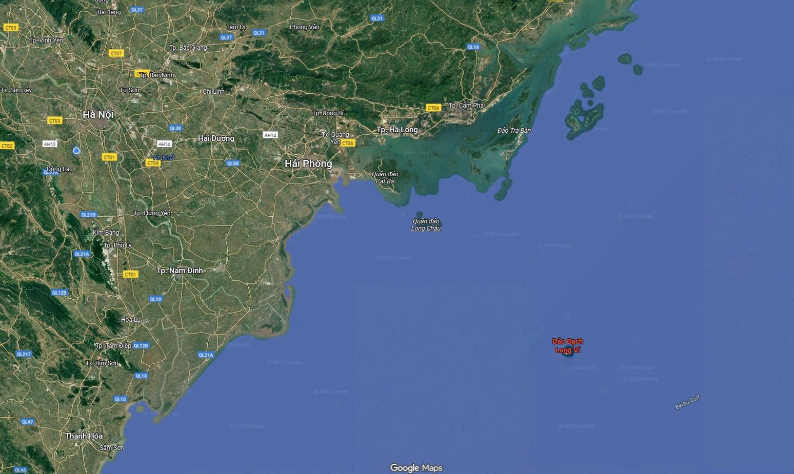 Vị trí Đặc khu kinh tế Bạch Long Vĩ