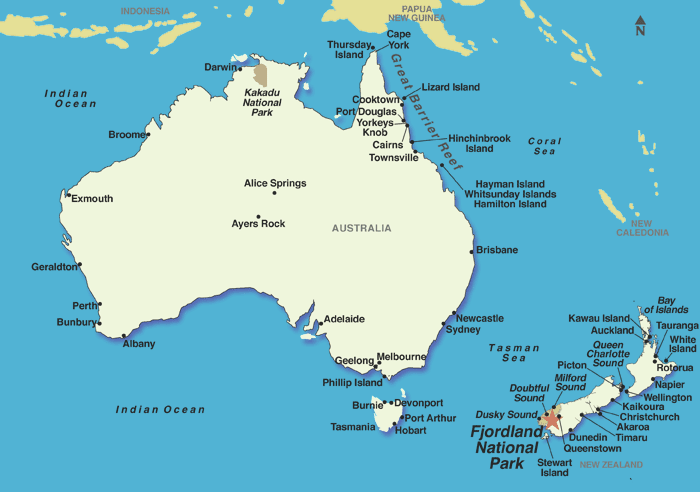 Vị trí Fiordland National Park