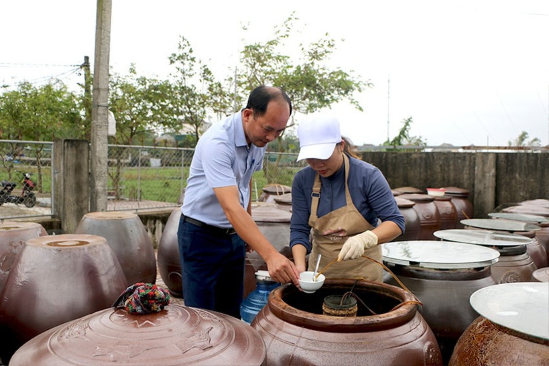 Nghề làm nước mắm truyền thống đà trở thành thương hiệu tại HTX Hoàng Gia Lan (1)