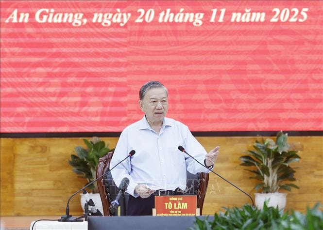 Tổng Bí thư Tô Lâm: An Giang sẽ tạo bứt phá mới, vươn lên khẳng định vị thế là một cực phát triển năng động- Ảnh 1.