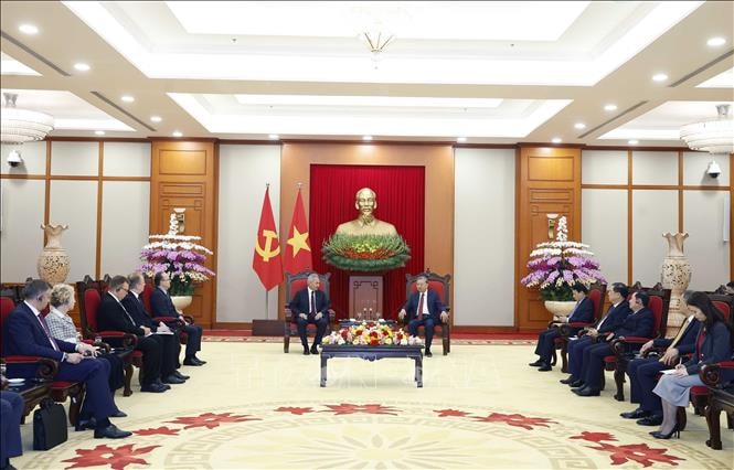 Tổng Bí thư Tô Lâm tiếp Thư ký Hội đồng An ninh Liên bang Nga- Ảnh 3.