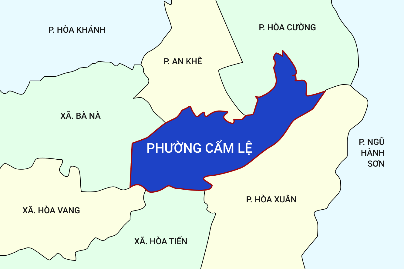 Vị trí phường Cẩm Lệ