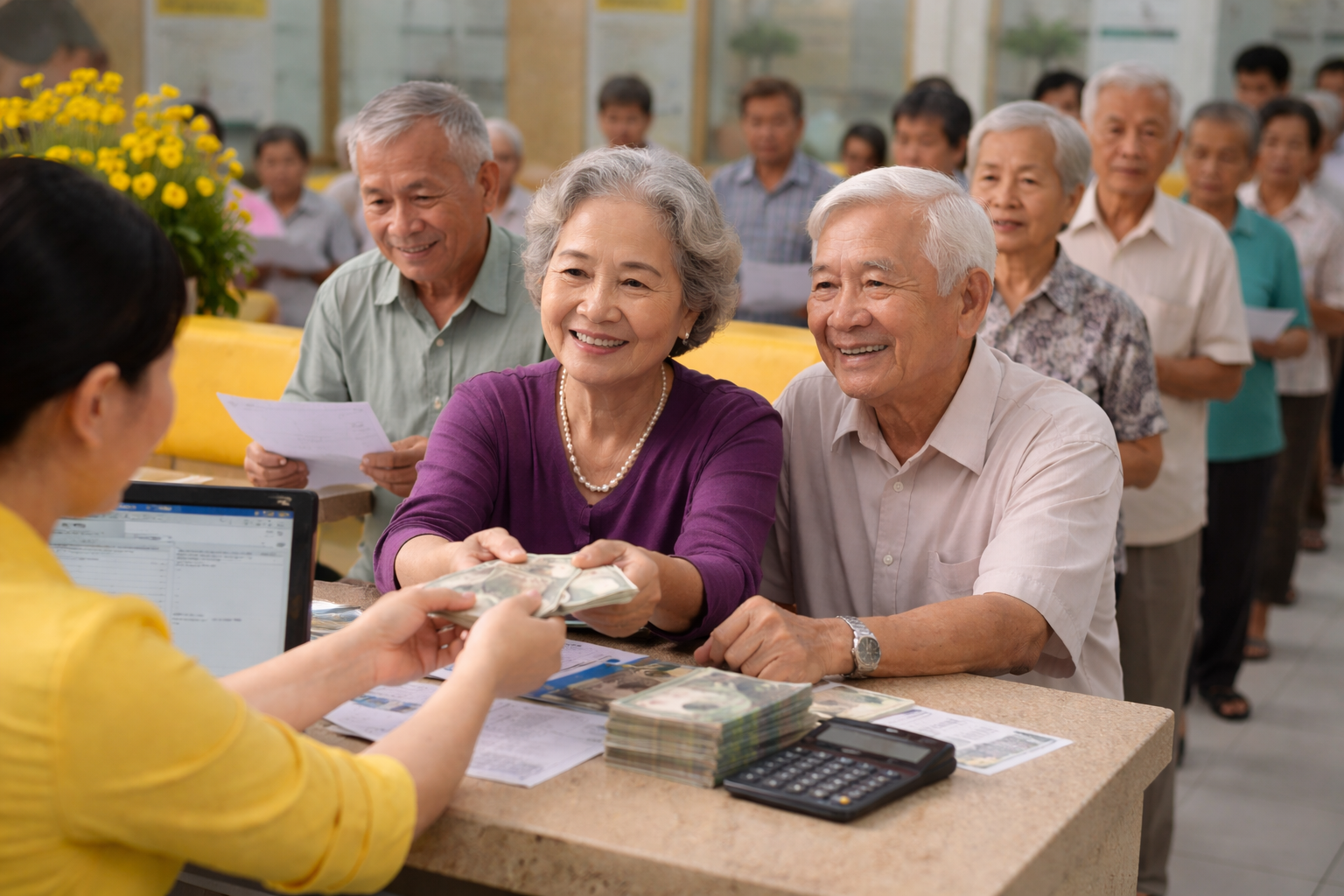 Bảo hiểm xã hội các địa phương điều chỉnh lịch chi trả lương hưu, trợ cấp bảo hiểm xã hội tháng 1/2026 do trùng với lịch nghỉ Tết Dương lịch, bắt đầu từ ngày 5/1