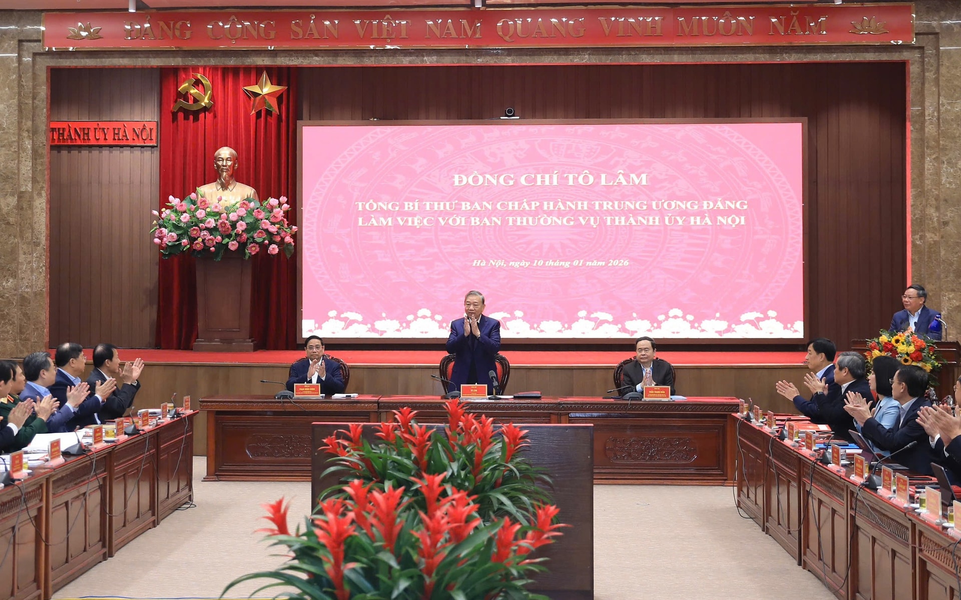 Tổng Bí thư Tô Lâm làm việc với Hà Nội về quy hoạch tổng thể Thủ đô tầm nhìn 100 năm- Ảnh 1.