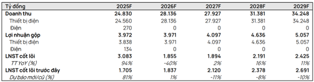 Triển vọng dài hạn của GEE. Nguồn: GEE, Dự báo của Vietcap