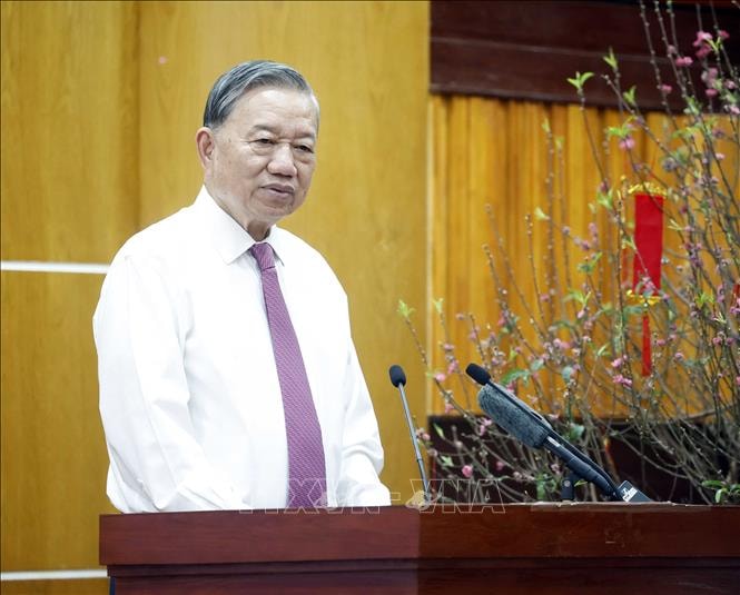 Tổng Bí thư Tô Lâm chúc Tết Đảng bộ, chính quyền, nhân dân Tây Ninh- Ảnh 1. Tổng Bí thư Tô Lâm chúc Tết Đảng bộ, chính quyền, nhân dân Tây Ninh- Ảnh 1.