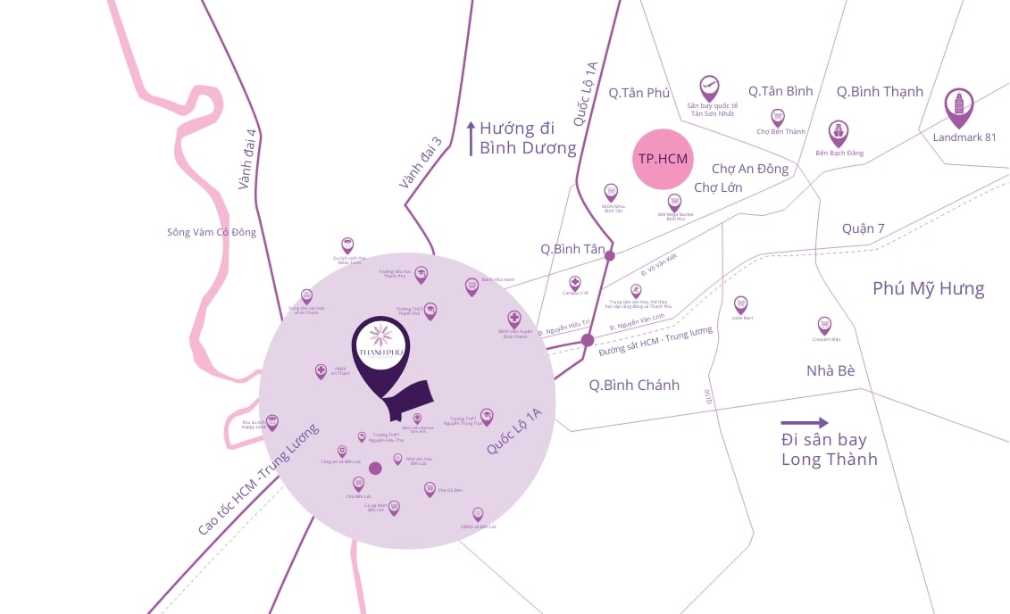 Vị trí dự án Thanh Phú Centre Point