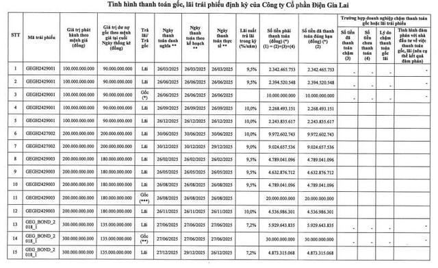 điện gia lai trái phiếu