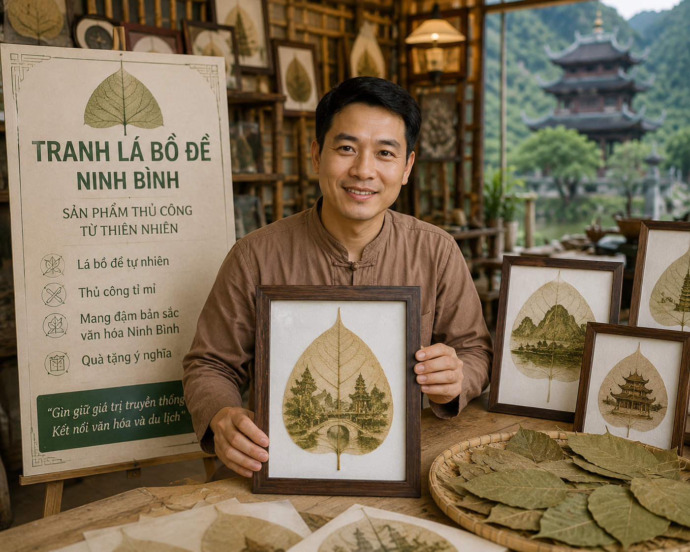 Trịnh Văn Bình khởi nghiệp mô hình sản xuất tranh thủ công độc đáo