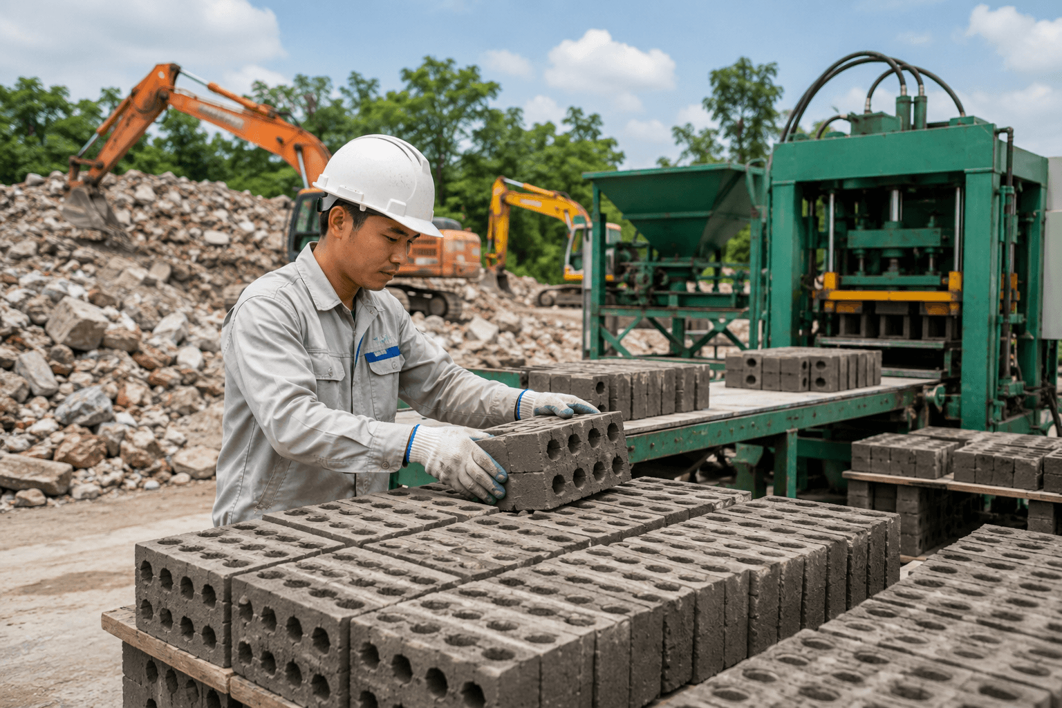 Mô hình sản xuất gạch