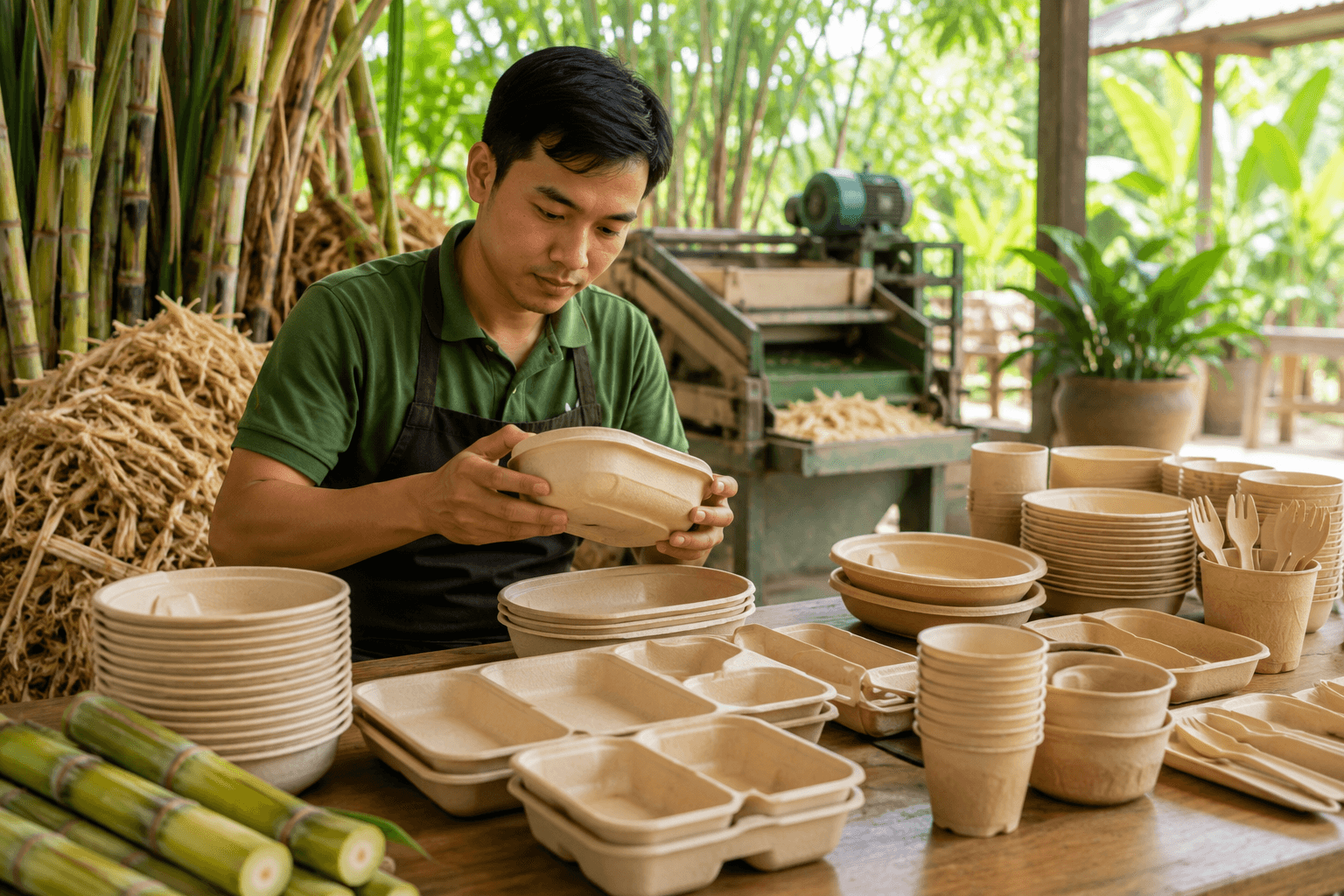 Biến bã mía thành đồ gia dụng
