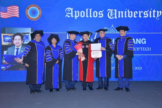 Đại học Apollos Hoa Kỳ trao tặng bằng Tiến sĩ danh dự cho Doanh nhân Hoàng Mai Chung