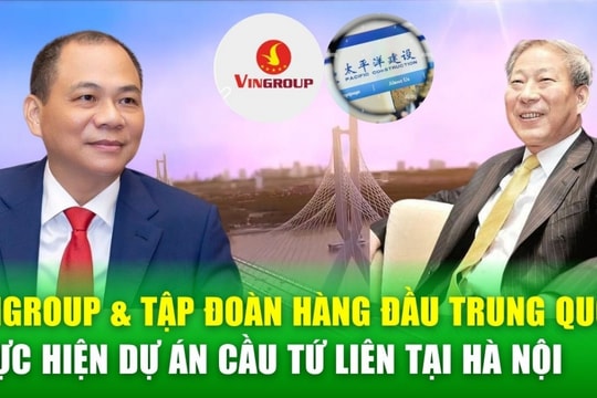 Vingroup sẽ cùng Tập đoàn xây dựng hàng đầu Trung Quốc thực hiện dự án cầu Tứ Liên bắc qua sông Hồng