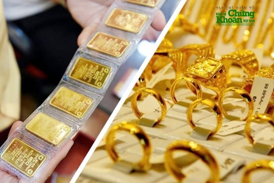 Vàng miếng, vàng nhẫn và trang sức giảm cực mạnh, mất tới 2,25 triệu đồng/lượng