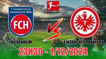 Soi tỷ lệ, nhận định Heidenheim vs Eintracht Frankfurt (23h30, 1/12) vòng 12 Bundesliga: Cửa trên mang đến niềm vui