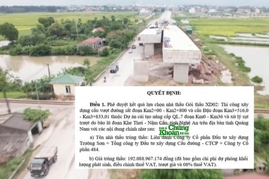 Đề xuất điều chỉnh thời gian hoàn thành dự án 1.300 tỷ ở Nghệ An