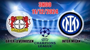 Soi tỷ lệ, nhận định Bayer Leverkusen vs Inter Milan (3h00, 11/12) C1 châu Âu: Hòa là hợp lý