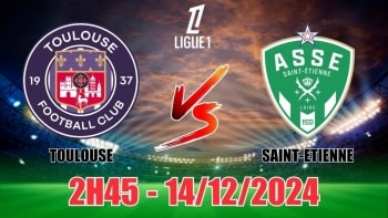Nhận định kèo Toulouse vs Saint-Etienne (2h45, 14/12) Ligue 1 Pháp vòng 15: Chủ nhà tiếp đà leo cao