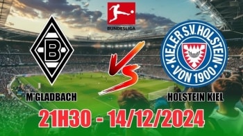 Nhận định kèo Borussia M'gladbach vs Holstein Kiel (21h30, 14/12) vòng 14 Bundesliga: Cửa trên đáng tin