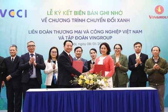 VCCI và Vingroup hợp tác toàn diện thúc đẩy chuyển đổi xanh